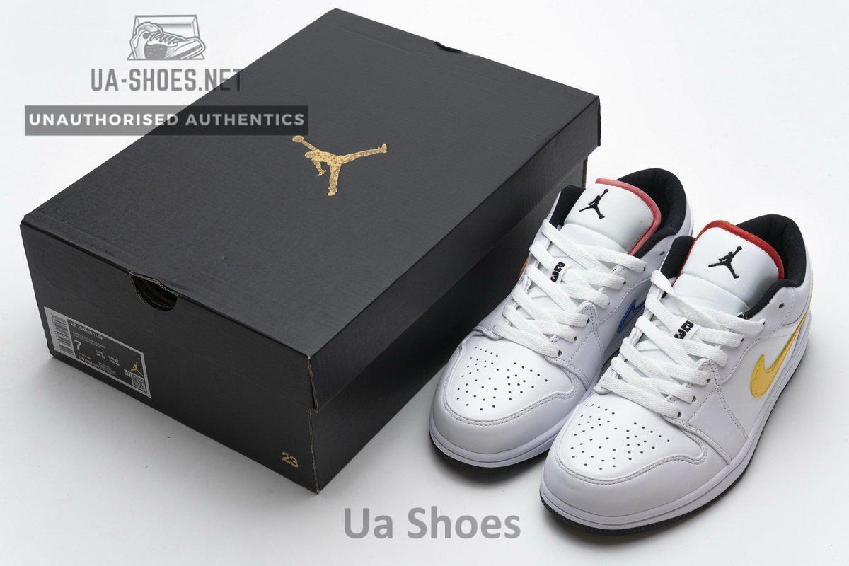 CW7009-100 Air Jordan 1 Low White Multi-Color - Image 3