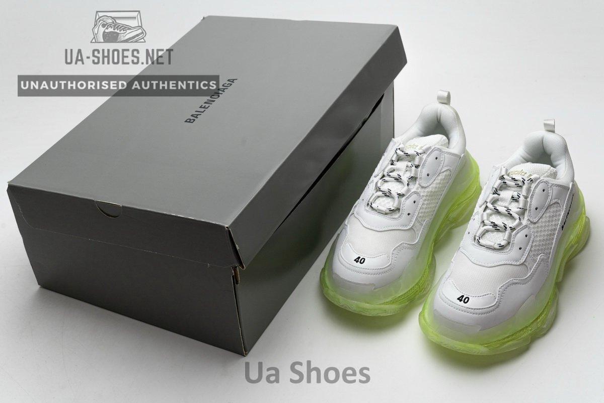 544351 W09E1 1331 Balenciaga Triple S White Green - Image 4
