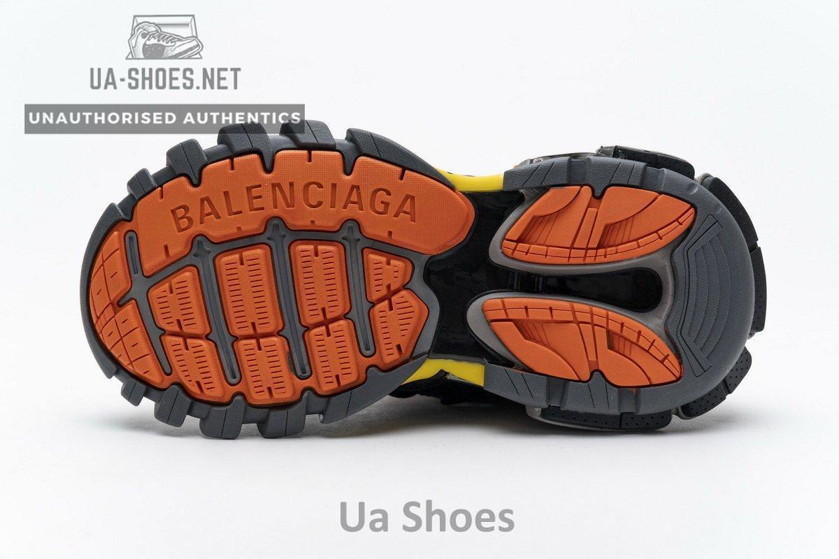 568614 W2GN8 2008 Blenciaga Track 2 Sneaker Black Orange - Image 7