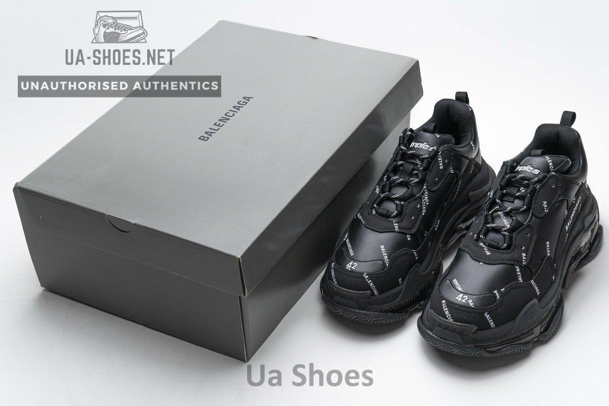 524039 W09E1 2021 Balenciaga Triple S Letter Black - Image 3