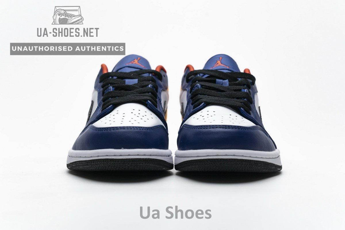 553558-123 Air Jordan 1 Low Blue Yellow Orange - Image 5