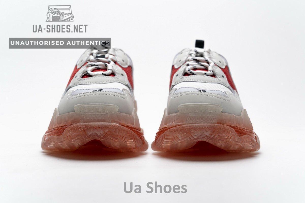 544351 W09E1 4552 Balenciaga Triple S White Red - Image 6