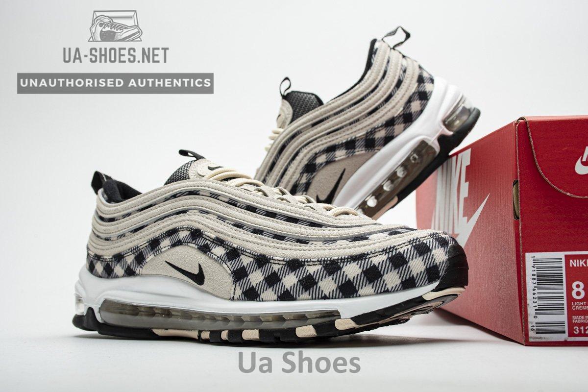 312834-201 Nike Air Max 97 Premium Plaid Light Cream - Image 2