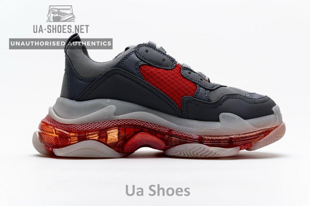 544351 W09O1 2262 Balenciaga Triple S Grey Red - Image 3