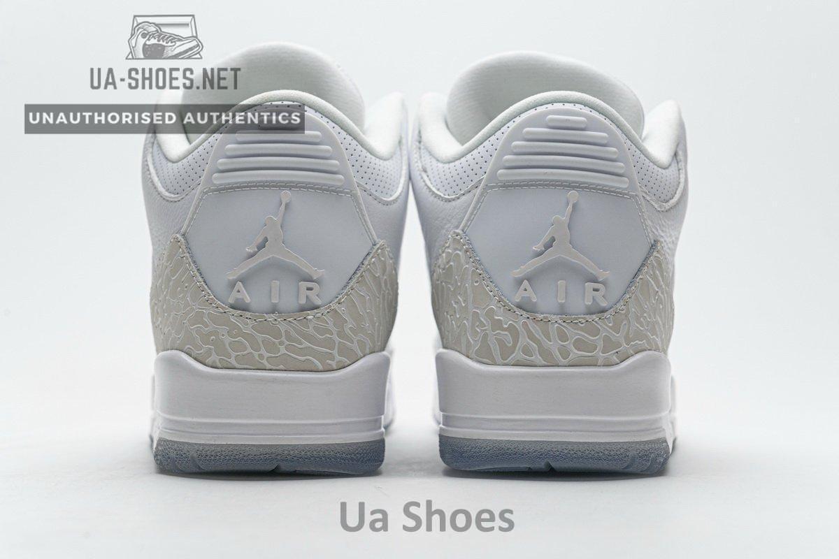 136064-111 Air Jordan 3 Retro Pure White - Image 7