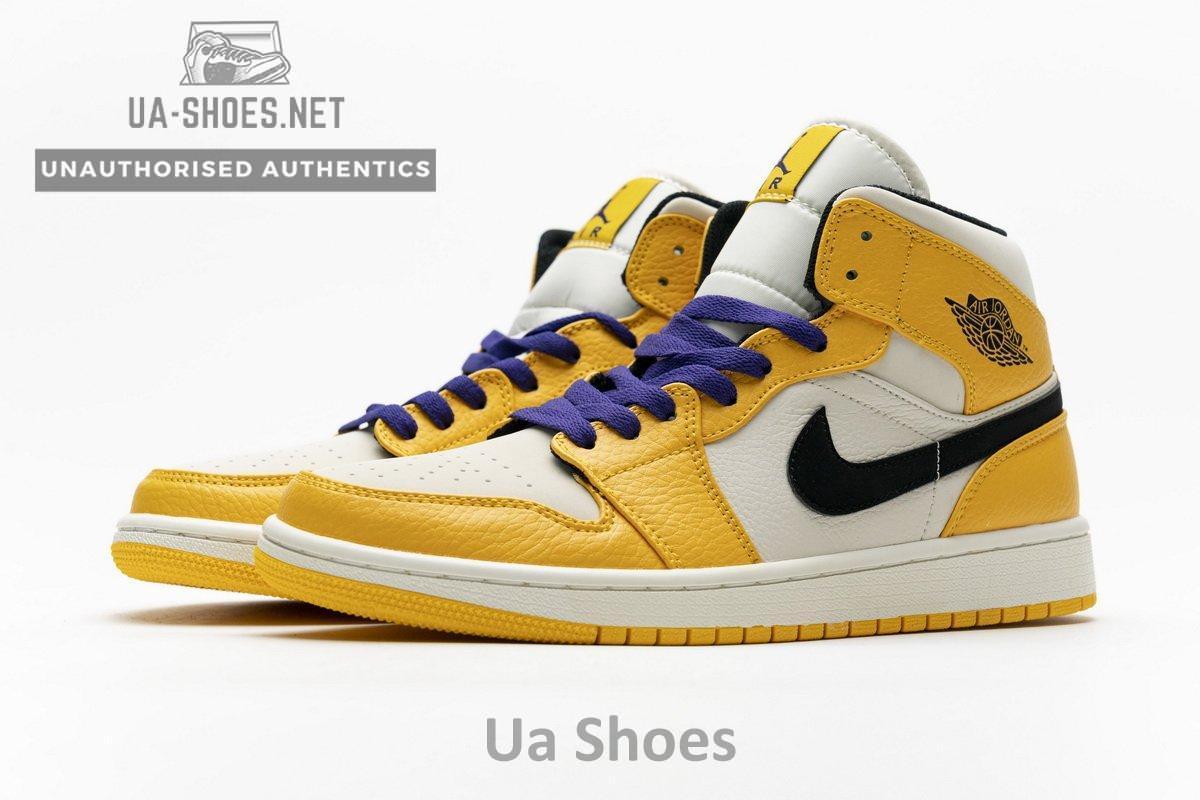 852542-700 Air Jordan 1 Mid Lakers - Image 6