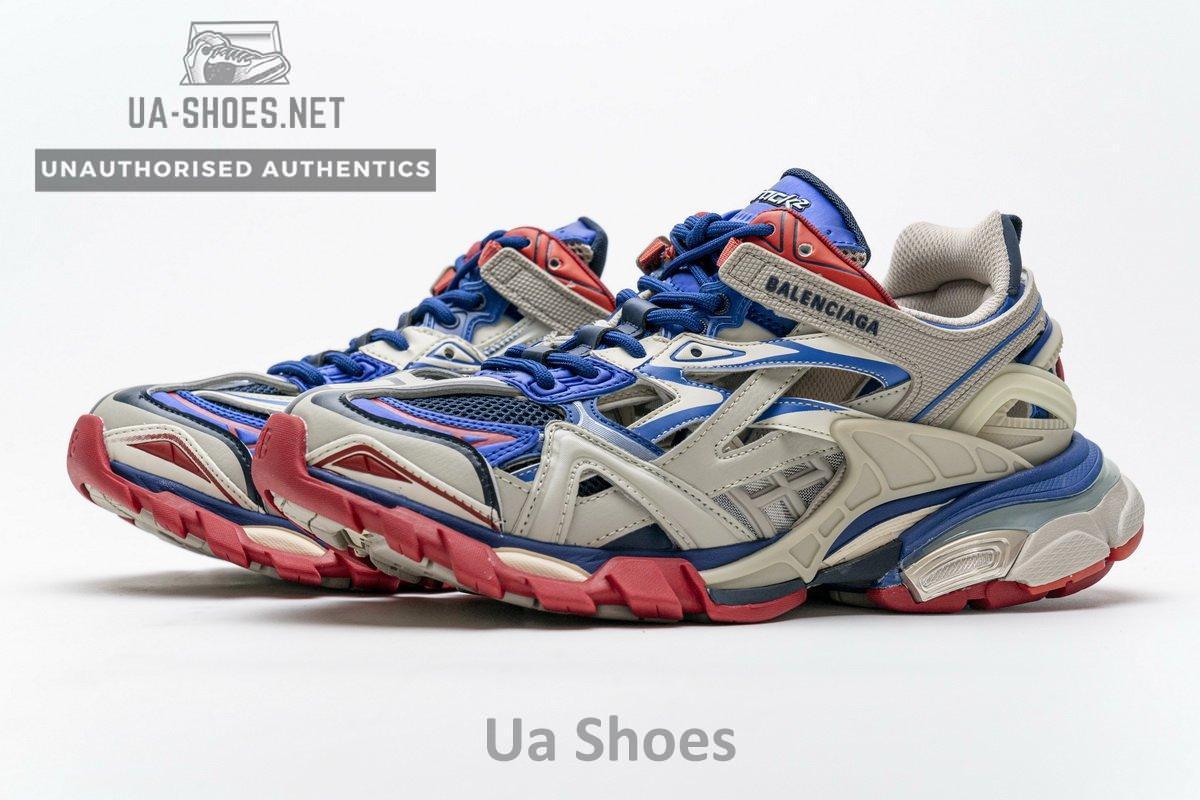 570391 W2GN2 8570 Blenciaga Track 2 Sneaker Beige Blue - Image 6