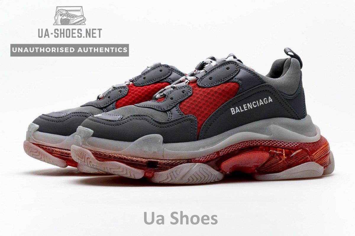 544351 W09O1 2262 Balenciaga Triple S Grey Red - Image 9