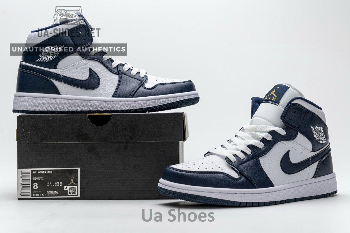 554724-174 Air Jordan 1 Mid Obsidian - Image 3