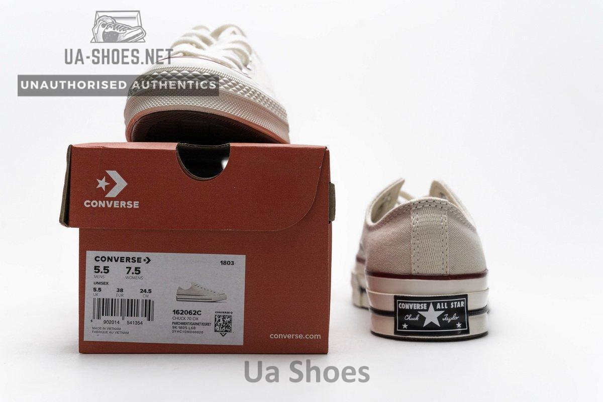 162062C Converse Chuck 70 OX Parchment Garnet Egret - Image 3