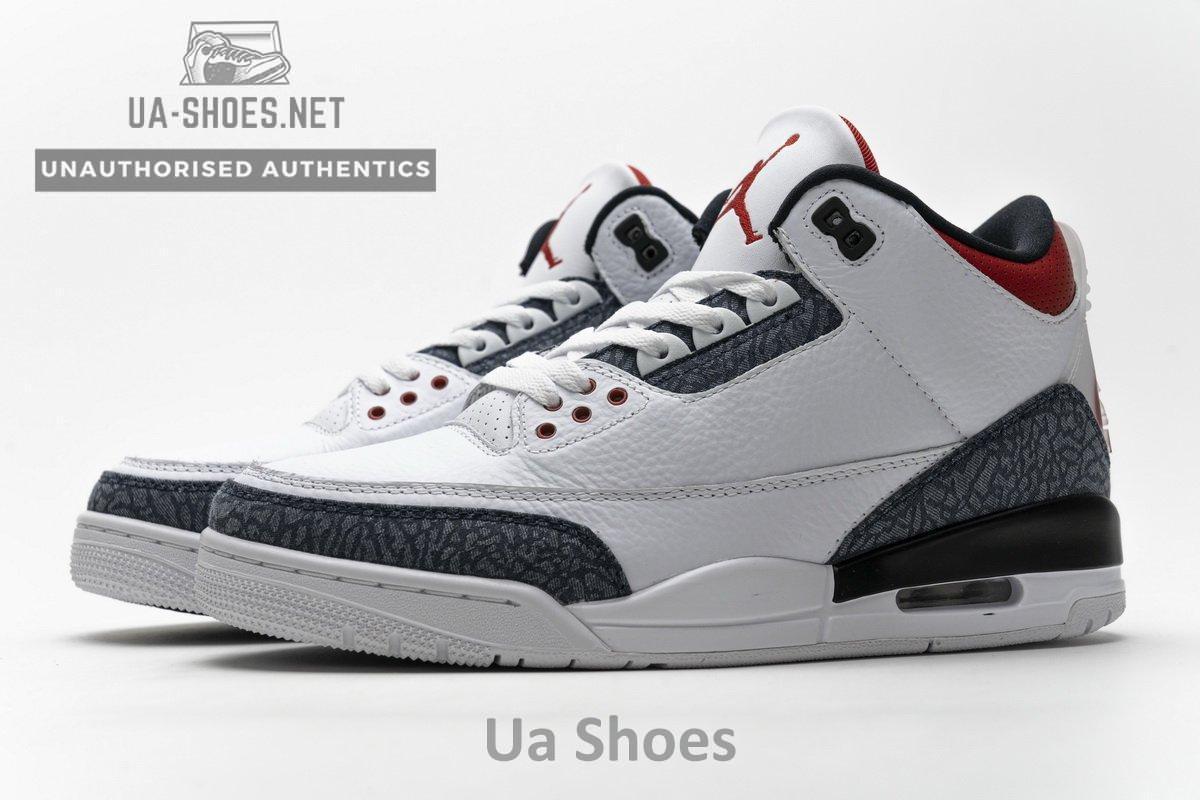 CZ6431-100 Air Jordan 3 Retro Fire Red Denim - Image 6