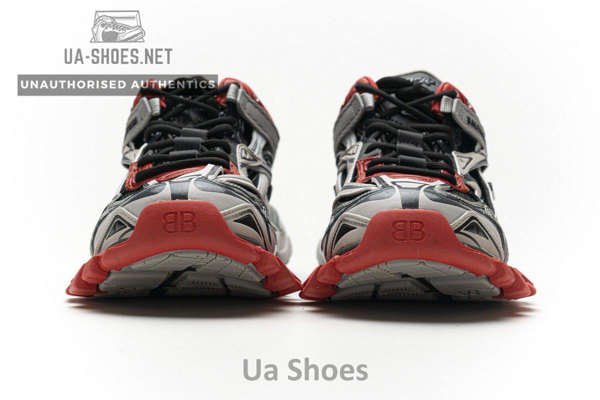 570391 W2GN3 1003 Blenciaga Track 2 Sneaker Grey Red - Image 5
