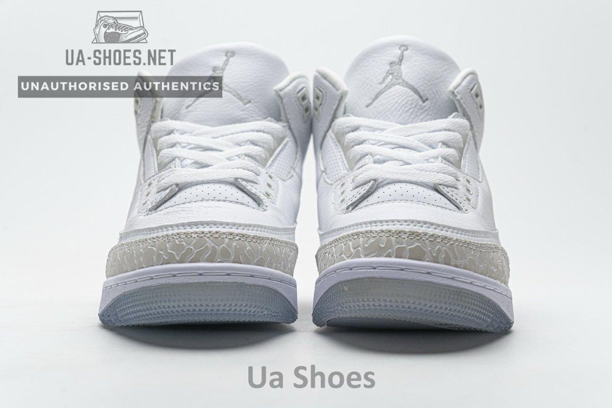 136064-111 Air Jordan 3 Retro Pure White - Image 5