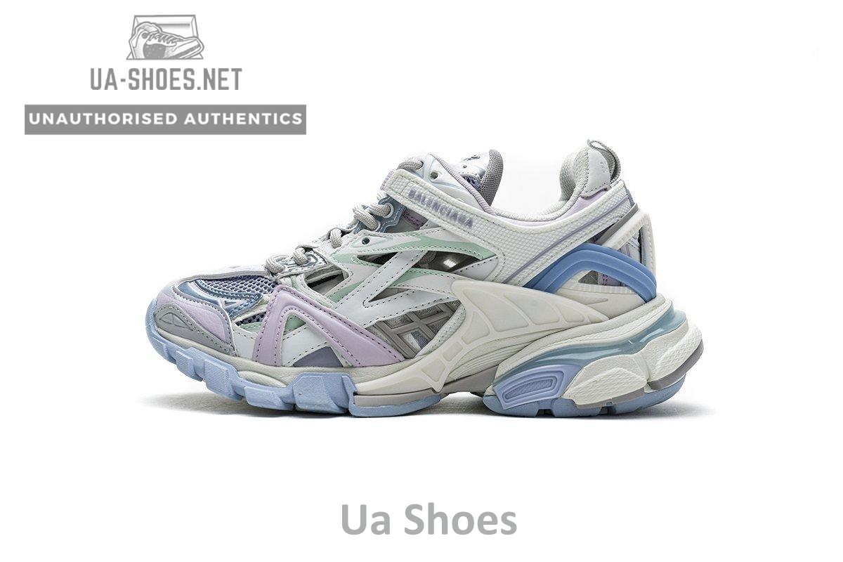 568615 W2GN3 9045 Blenciaga Track 2 Sneaker White Light Blue