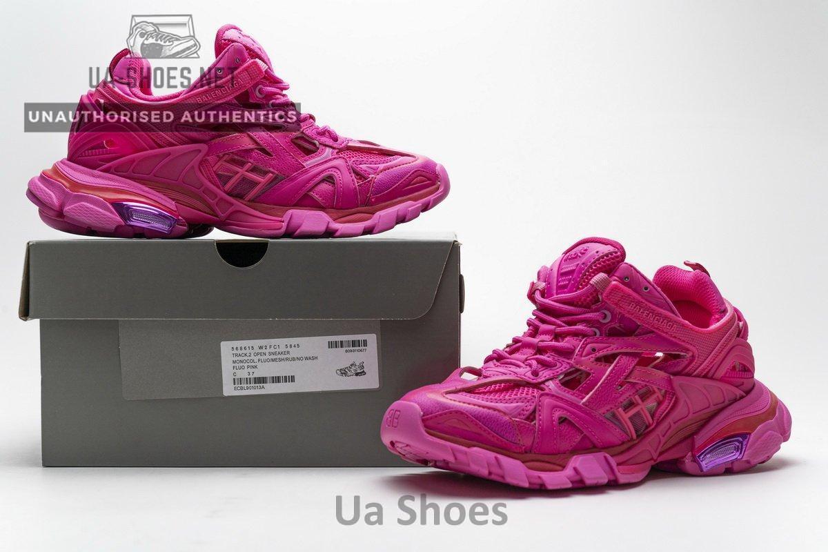 568615 W2FC1 5845 Blenciaga Track 2 Sneaker Fluo Pink - Image 2