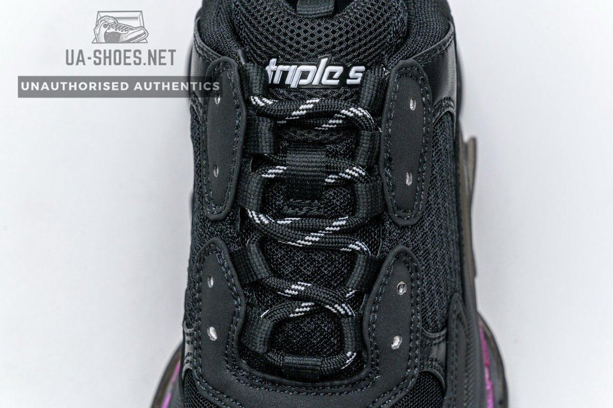 544351 W09O1 0829 Balenciaga Triple S Black Plum Red - Image 8