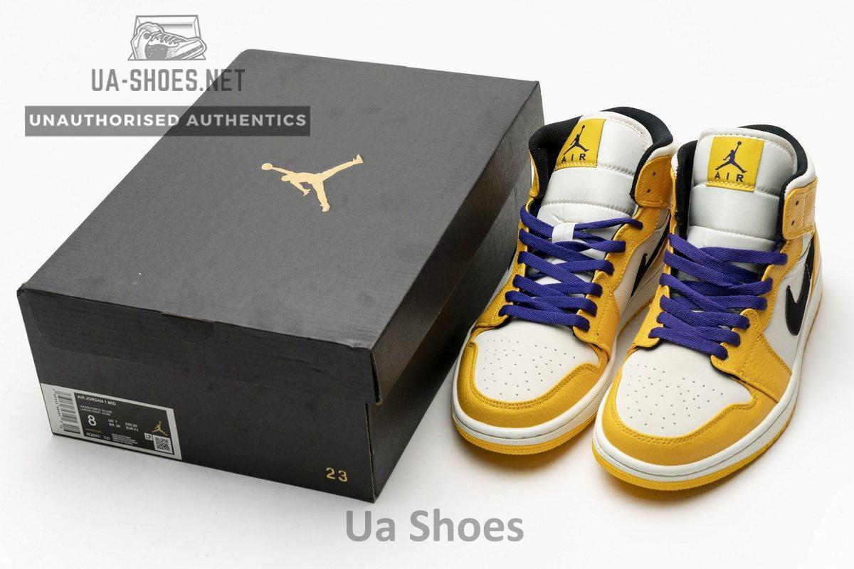 852542-700 Air Jordan 1 Mid Lakers - Image 3