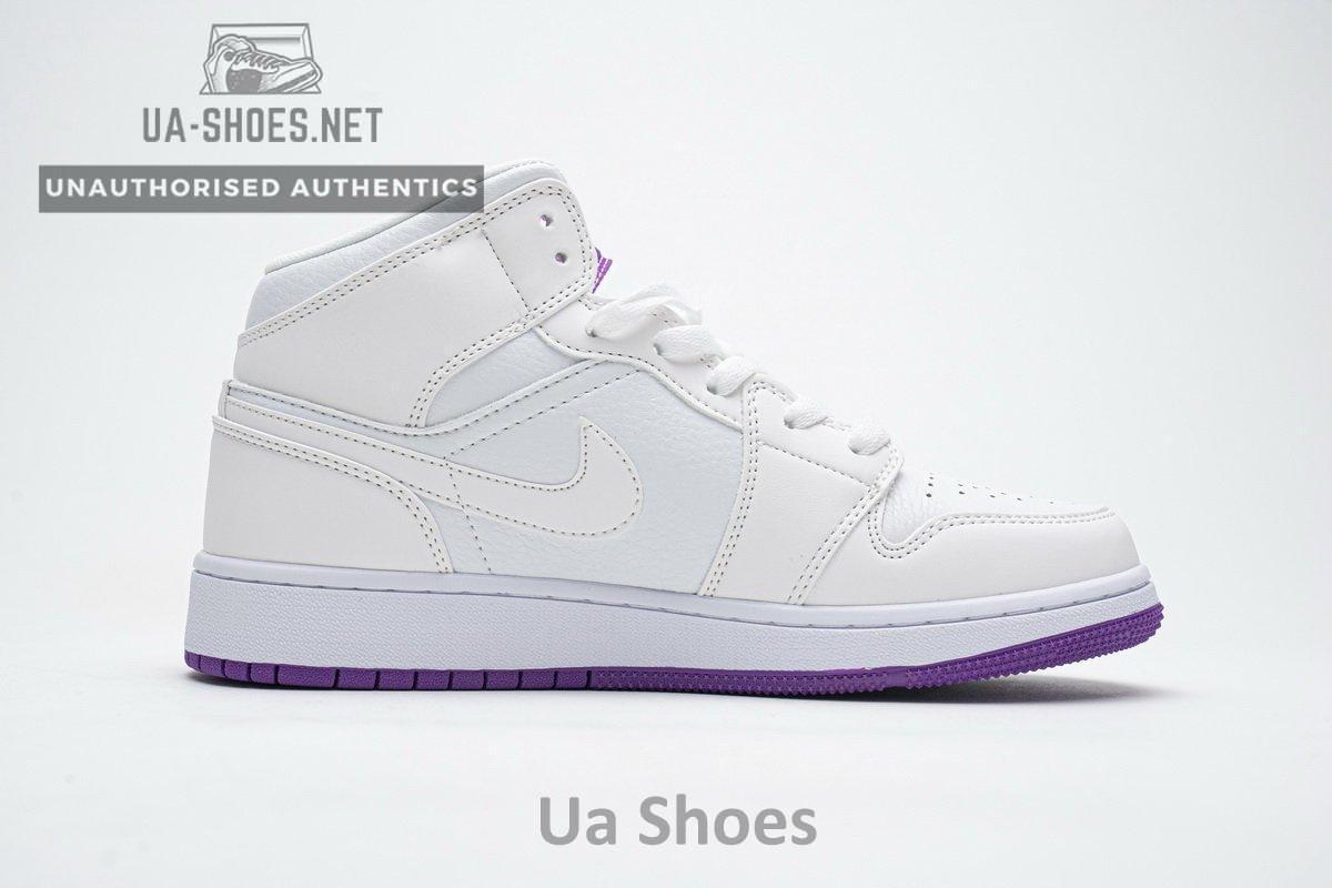 555112-100 Air Jordan 1 Mid SE White Fuchsia Blast - Image 12