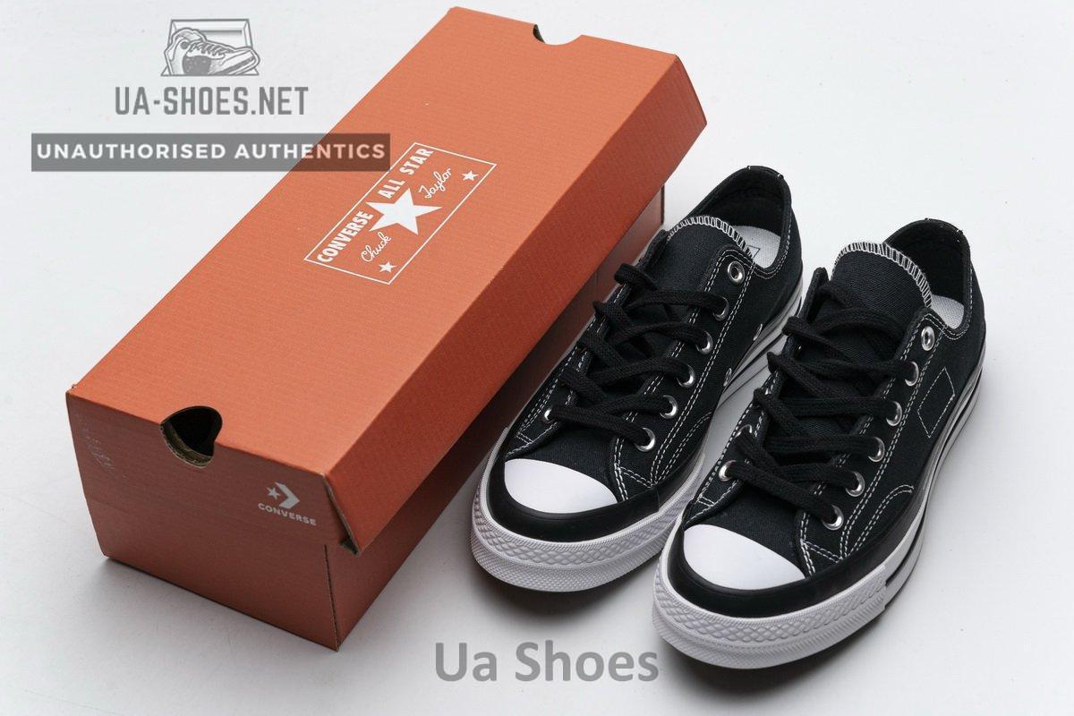 161209C Fragment x Moncler Converse CTAS LIFT OX Black White - Image 3