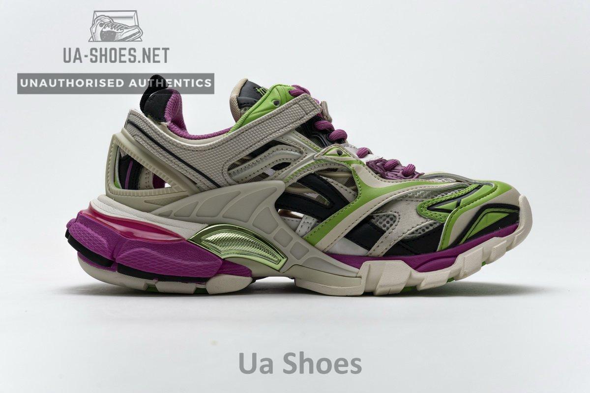 568615 W2GN3 9199 Blenciaga Track 2 Sneaker White Green Pink - Image 10
