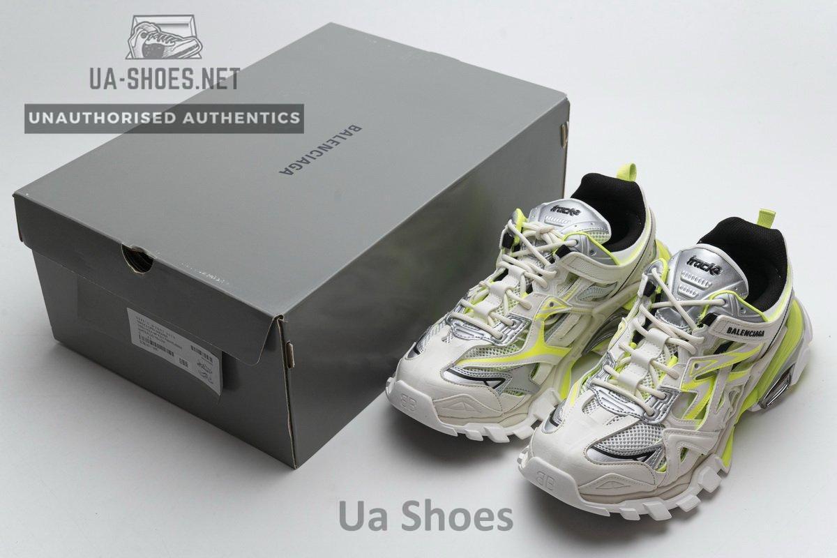 568515 W2ON3 9073 Blenciaga Track 2 Sneaker White Fluo Yellow - Image 3
