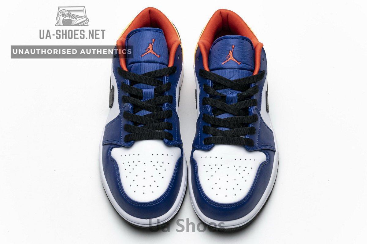 553558-123 Air Jordan 1 Low Blue Yellow Orange - Image 4