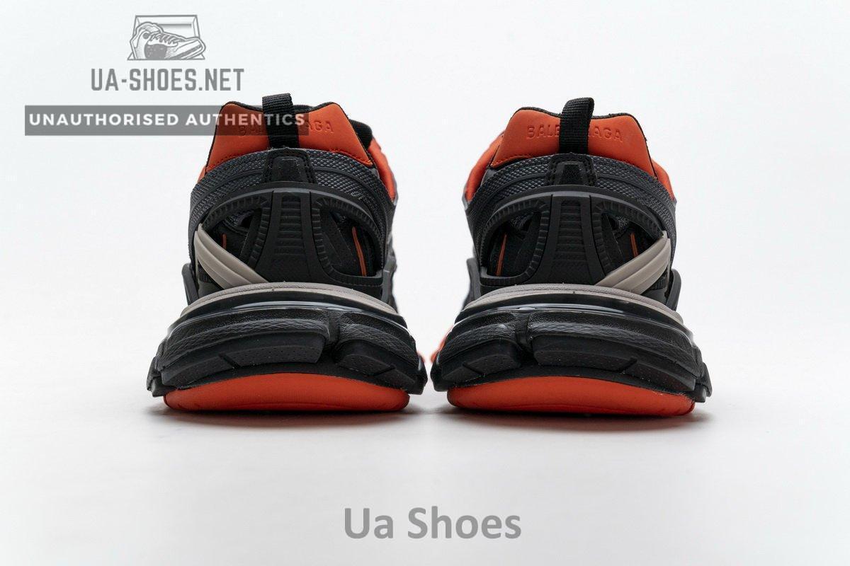 570391 W2GN1 2002 Blenciaga Track 2 Sneaker Dark Grey Orange - Image 7