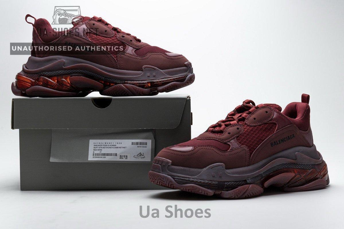 541624 W09E1 1628 Balenciaga Triple S Red Wine - Image 2