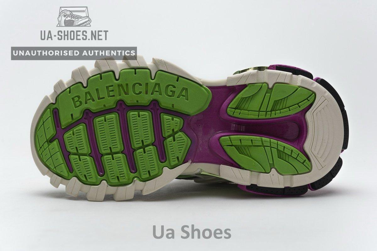 568615 W2GN3 9199 Blenciaga Track 2 Sneaker White Green Pink - Image 9