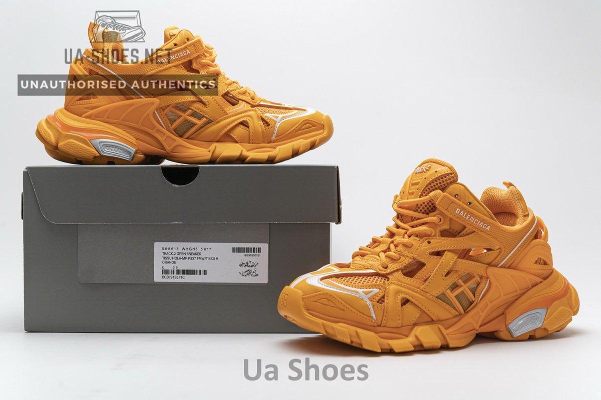 568615 W2GN5 5817 Blenciaga Track 2 Sneaker Orange - Image 2