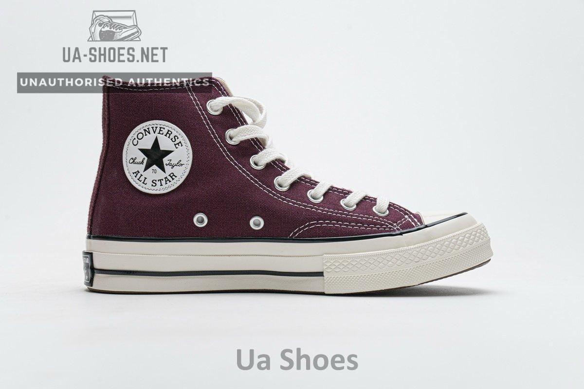 162051C Converse Chuck 70 HI Dark Burgundy Black Egret - Image 8