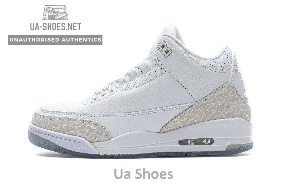 136064-111 Air Jordan 3 Retro Pure White
