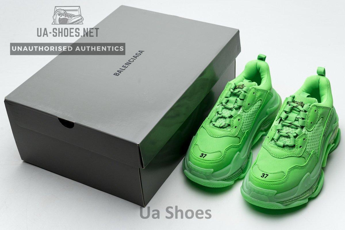 544351 W09OL 3801 Balenciaga Triple S Fluo Green - Image 3