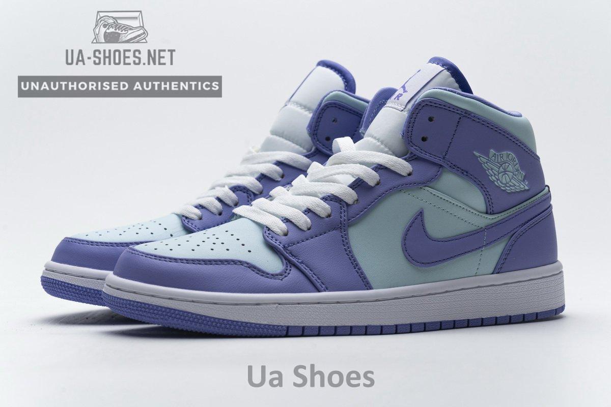 554725-500 Air Jordan 1 Mid Purple Aqua Blue - Image 6