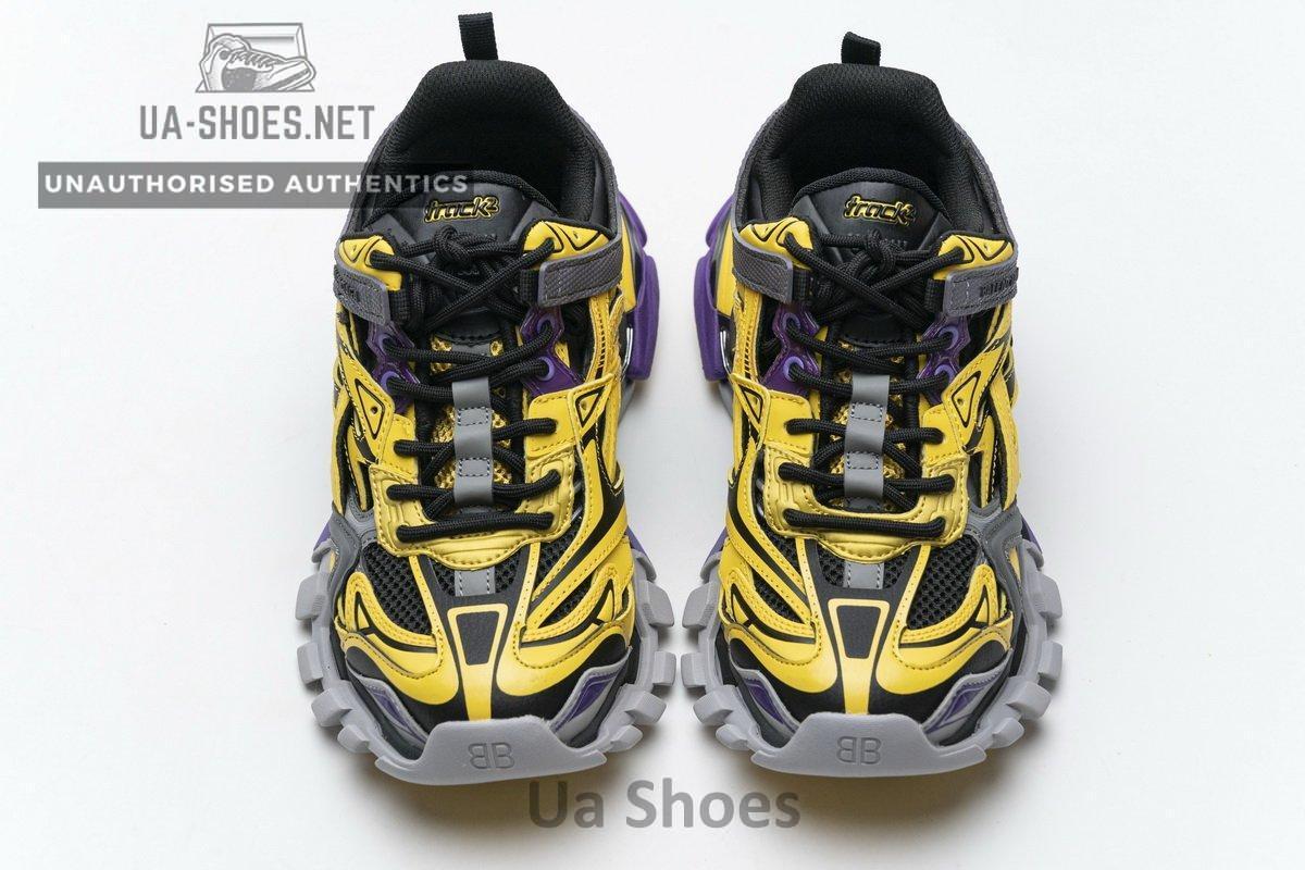 570391 W2GN1 2027 Blenciaga Track 2 Sneaker Yellow Black - Image 4