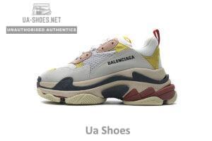 490672 W09O5 9035 Balenciaga Triple S Black Yellow Pink