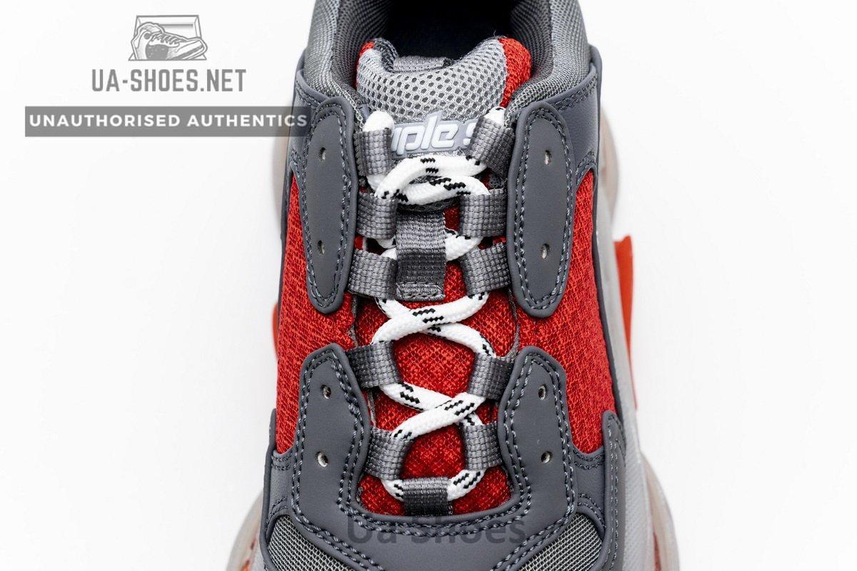 544351 W09O1 2262 Balenciaga Triple S Grey Red - Image 11
