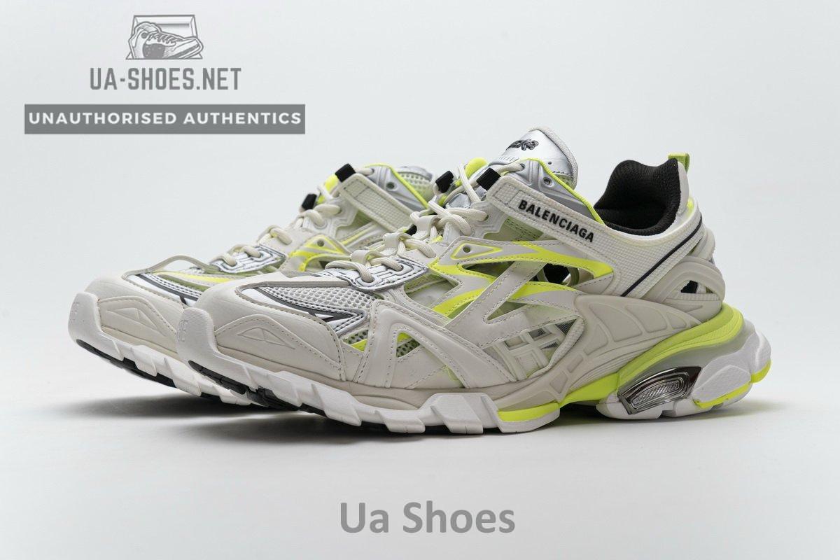 568515 W2ON3 9073 Blenciaga Track 2 Sneaker White Fluo Yellow - Image 6