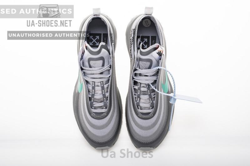 OFF WHITE X Nike Air Max 97 “Wolf Grey Menta” AJ4585-012 - Image 4