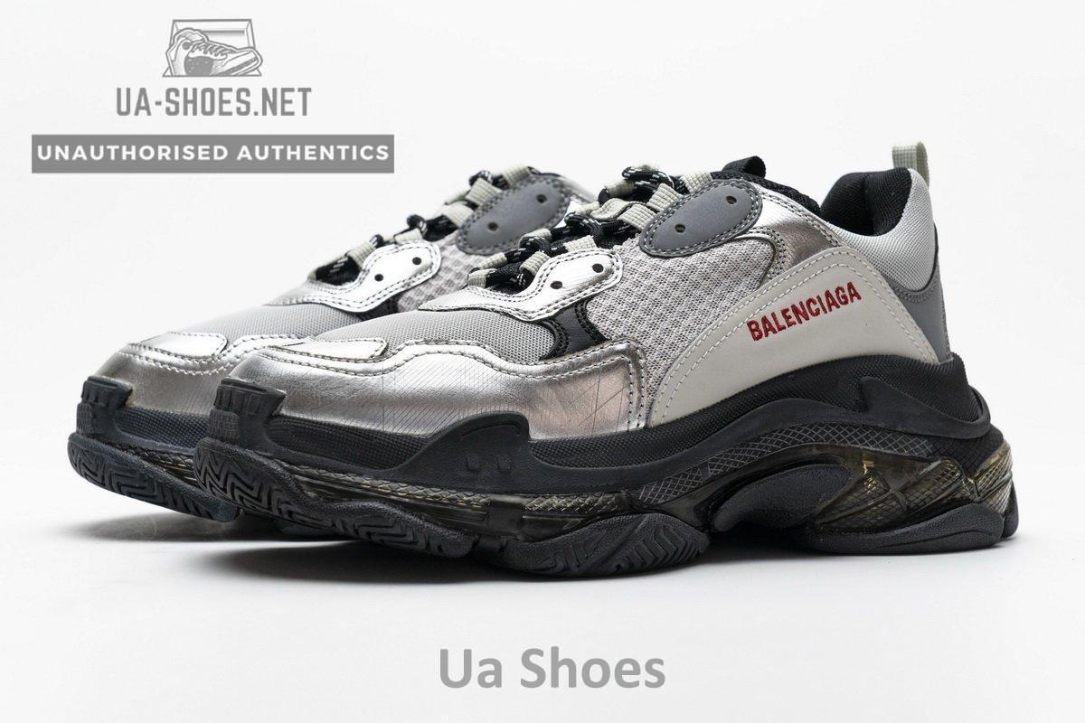 541624 W09E1 7320 Balenciaga Triple S Black Silver2 - Image 6