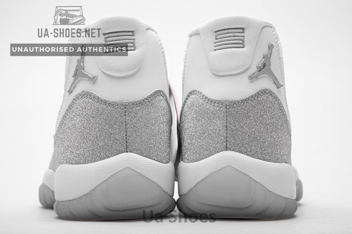 AR0715-100 WMNS Air Jordan 11 Retro White Metallic Silver - Image 5
