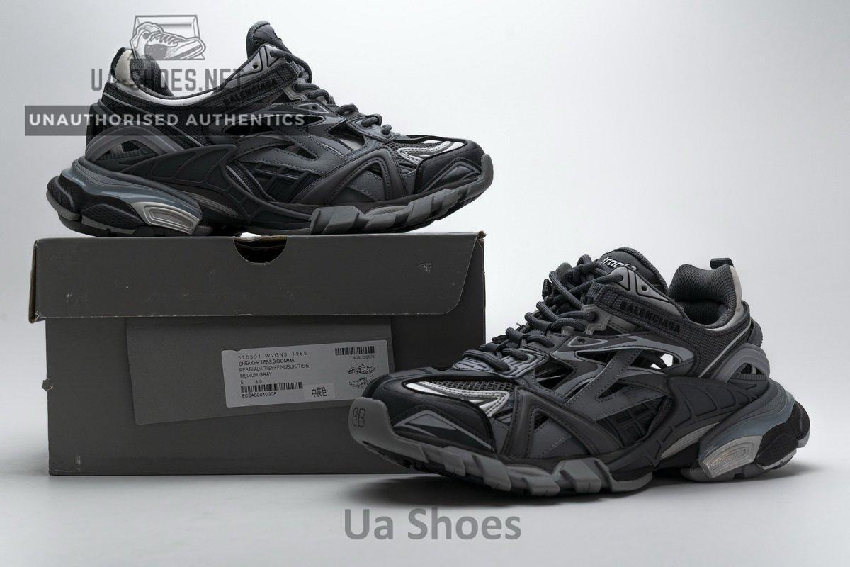570391 W2GN3 1285 Blenciaga Track 2 Sneaker Medium Grey - Image 2