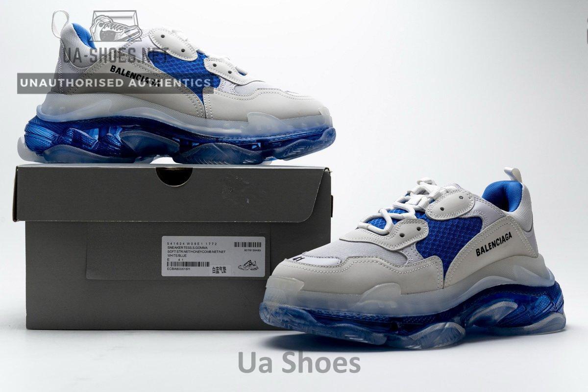 541624 W09E1 1772 Balenciaga Triple S White Blue - Image 2