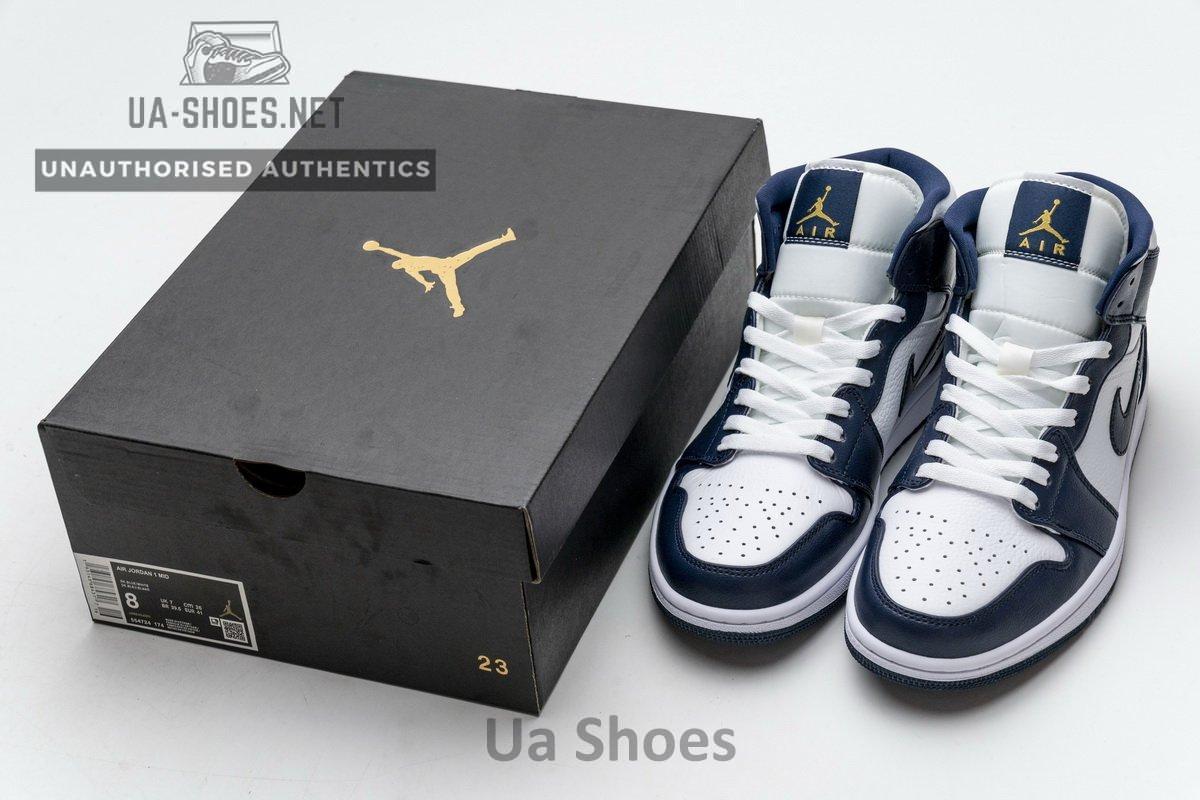 554724-174 Air Jordan 1 Mid Obsidian - Image 4