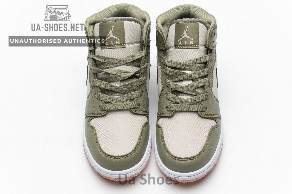 555112-225 Air Jordan 1 Mid GS Trooper Bleached Coral - Image 4