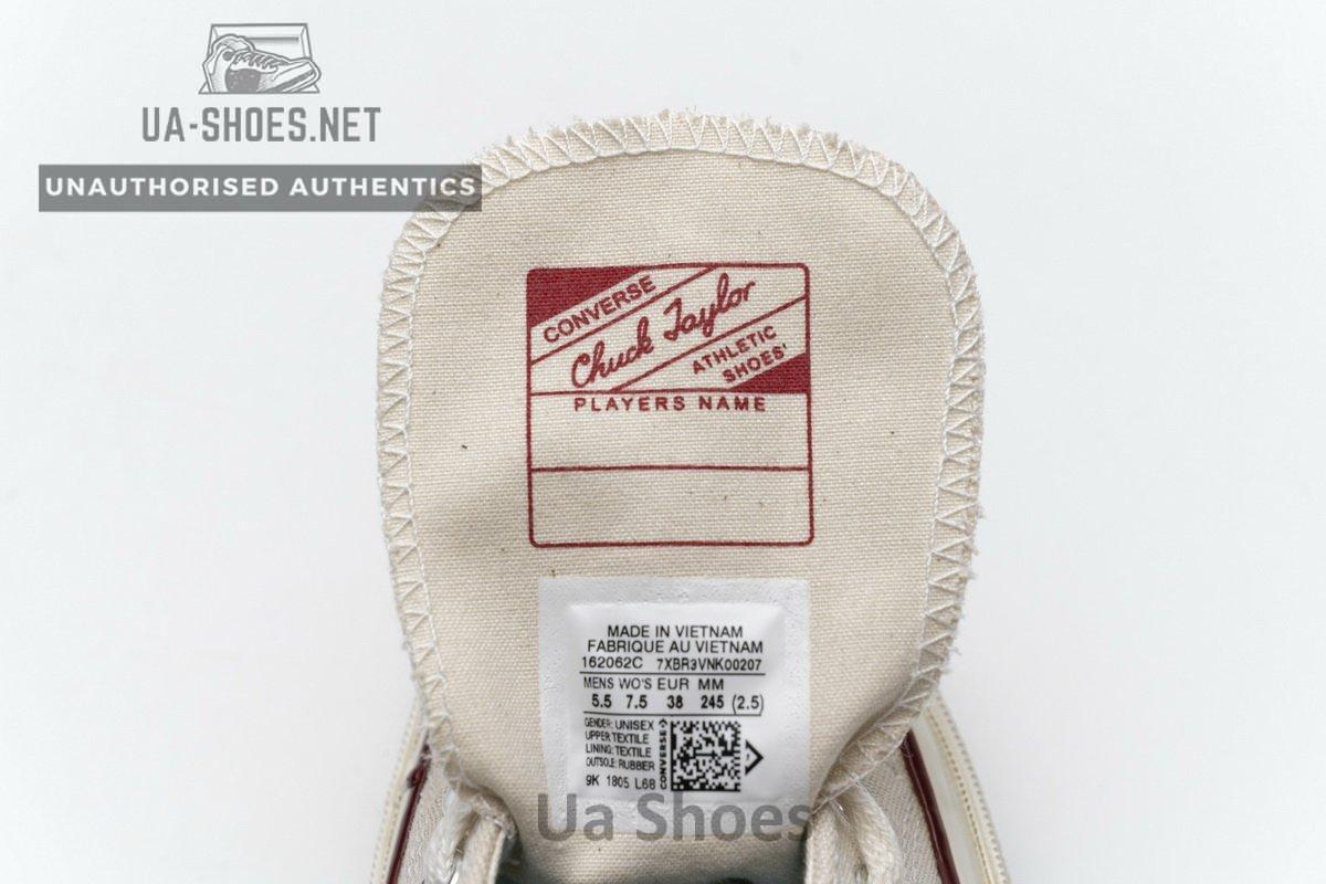 162062C Converse Chuck 70 OX Parchment Garnet Egret - Image 12