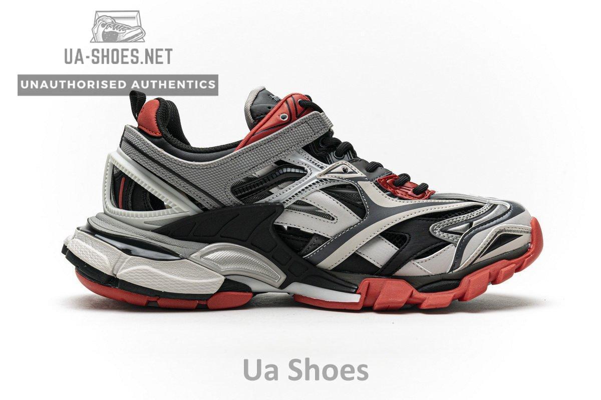 570391 W2GN3 1003 Blenciaga Track 2 Sneaker Grey Red - Image 9