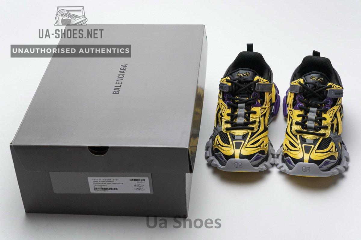570391 W2GN1 2027 Blenciaga Track 2 Sneaker Yellow Black - Image 3