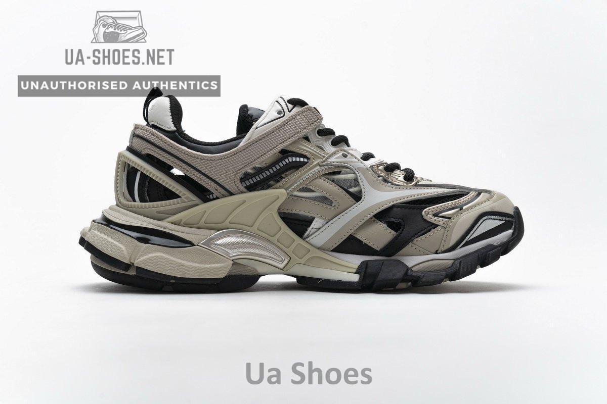 570391 W2GN9 2009 Blenciaga Track 2 Sneaker Champagne Black - Image 8