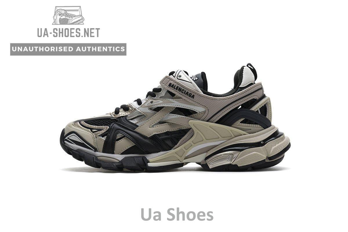 570391 W2GN9 2009 Blenciaga Track 2 Sneaker Champagne Black